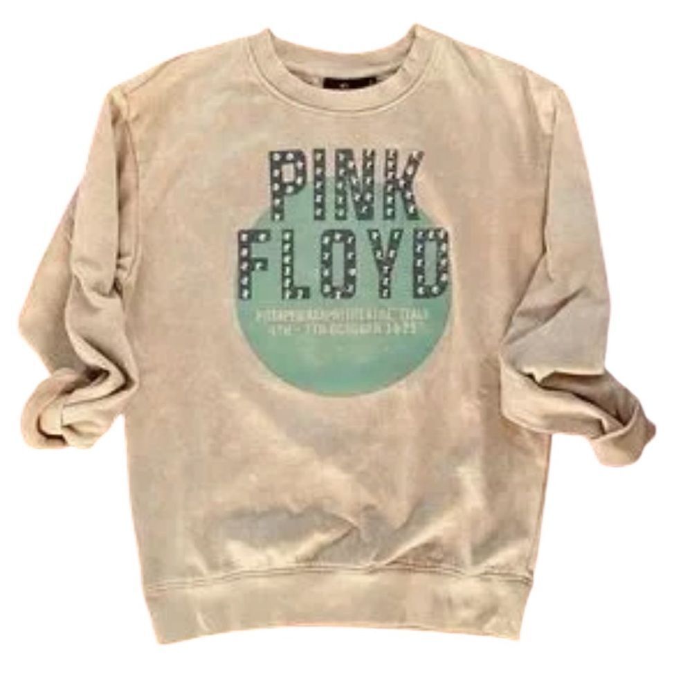 Pink Floyd Crew Neck Sweatshirt with Silver Stud Embellishments Size Small